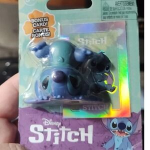 Disney Stitch Figurine Bonus Card Collectible Toy New‎ in Package